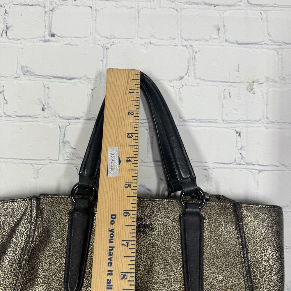 Coach Crosbody Bag Mini Carryall in Metallic Leather Handbag Party Colorblock - Picture 11 of 16
